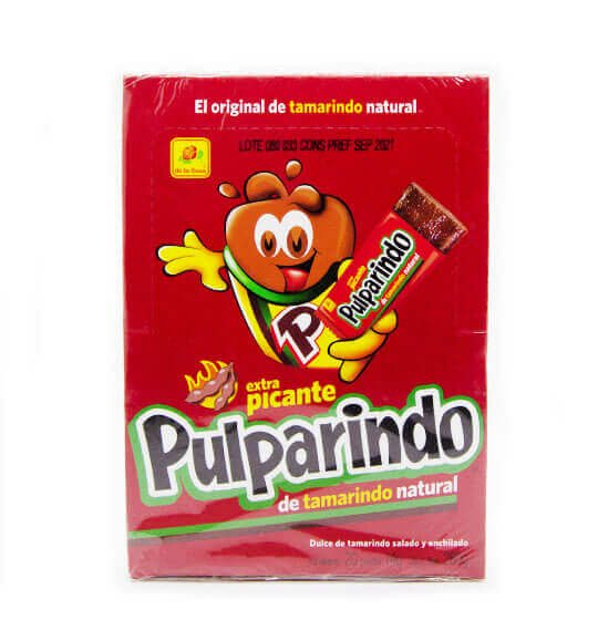 Dulce de Tamarindo Pulparindo Extra Hot 20 pz./14 gr. (280 gr.)