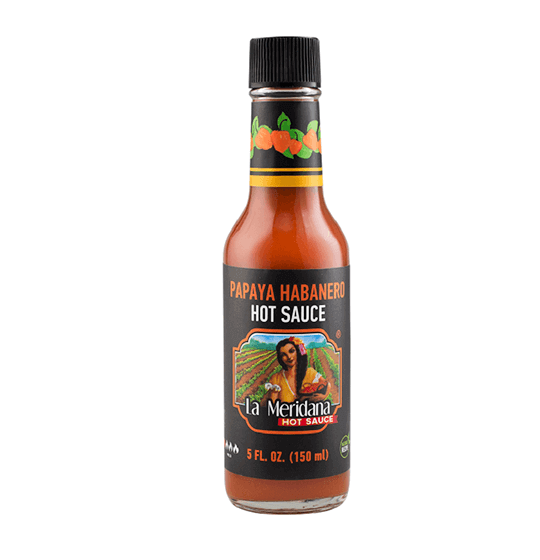 Salsa de chile habanero papaya 150 ml. La Meridana