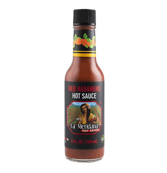 Salsa de chile habanero roja 150 ml. La Meridana