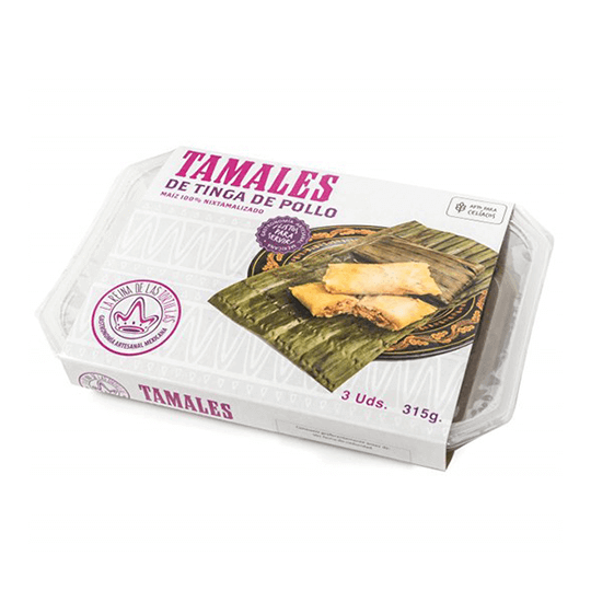 Tamales Tinga de Pollo 315 gr. La Reina de las Tortillas