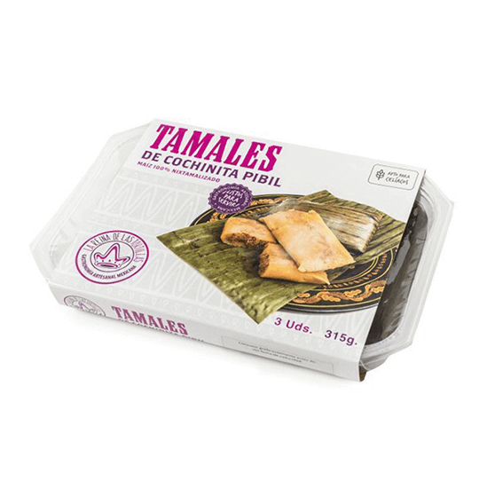Tamal Cochinita Pibil 300 gr. La Reina de las Tortillas
